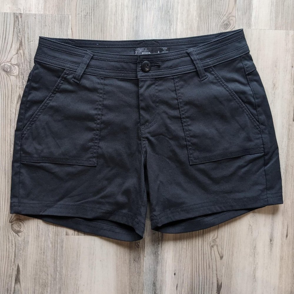 Prana Halle Stretch Hiking Short 5" inseam black size 4
